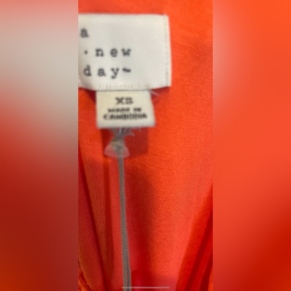 NWT A New Day Orange One Shoulder Dress - Picture 2 of 3